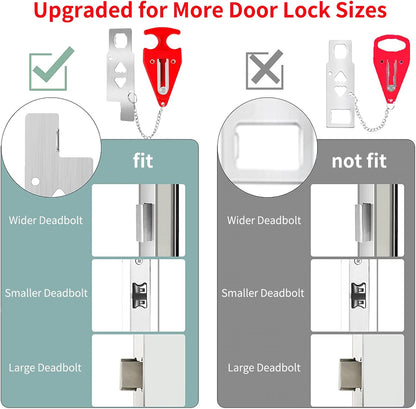 Safety Portable Door Lock for Hotel,Travel,Home,Apartment,Airbnb Extra Door Lock Security Devices(1 Pack)