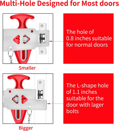 Safety Portable Door Lock for Hotel,Travel,Home,Apartment,Airbnb Extra Door Lock Security Devices(1 Pack)
